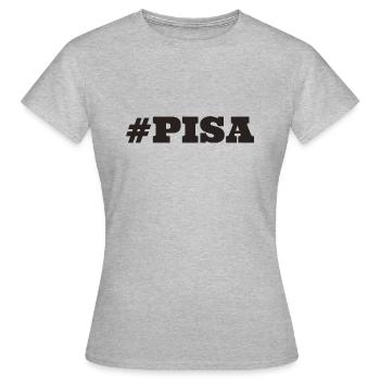 #Pisa Italy - Women's T-Shirt - heather grey - Front - AI Model Female 172 dark (172cm)