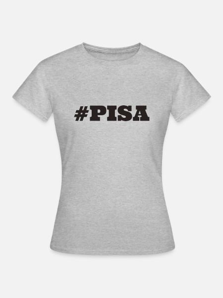 #Pisa Italien - Frauen T-Shirt - Grau meliert