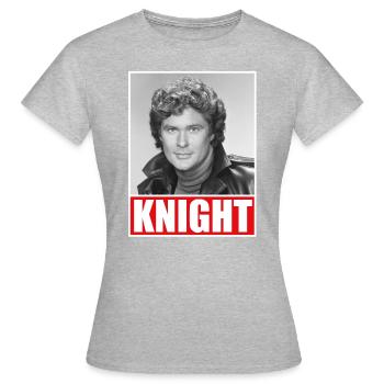 Knight Rider Porträt - Frauen T-Shirt - Grau meliert - Vorne - AI Model Female 172 dark (172cm)