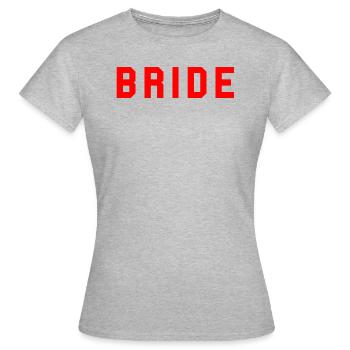 BRIDE College Design Rouge - T-shirt Femme - gris chiné - Devant - AI Model Female 172 dark (172cm)