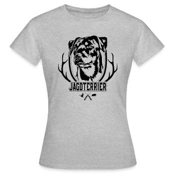 Chiens de chasse Terrier Chien de chasse Chien de chasse Wilsigns - T-shirt Femme - gris chiné - Devant - AI Model Female 172 dark (172cm)