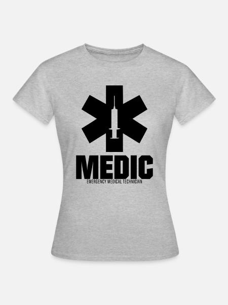 MEDIC - Frauen T-Shirt - Grau meliert