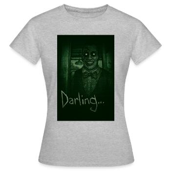 Eddie Gluskin Vision nocturne 'Darling' Horror Design - T-shirt Femme - gris chiné - Devant - AI Model Female 172 dark (172cm)