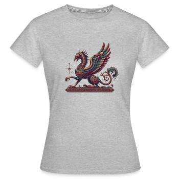 Mystic Guardian Griffin - Women's T-Shirt - heather grey - Front - AI Model Female 172 dark (172cm)