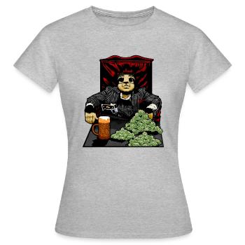 Scar Faultier - Frauen T-Shirt - Grau meliert - Vorne - AI Model Female 172 dark (172cm)