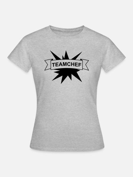 Team Teamchef - Frauen T-Shirt - Grau meliert