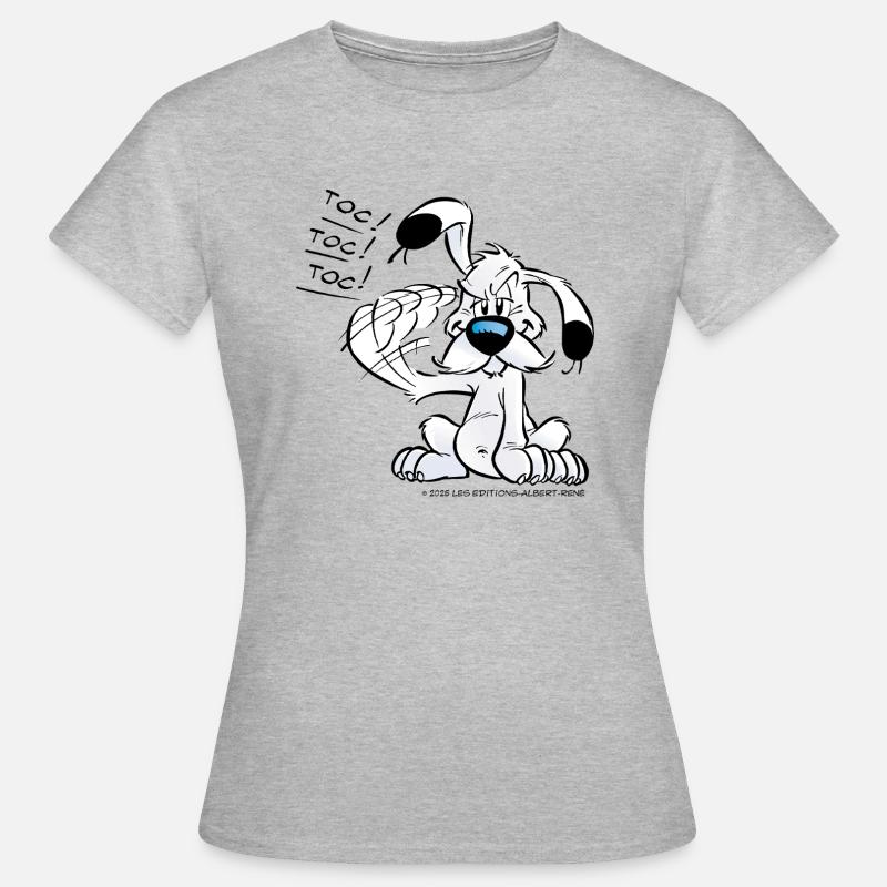 Asterix & Obelix Dogmatix Gesturing Toc - Vrouwen T-shirt - grijs gemêleerd