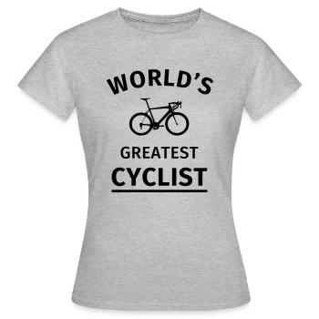 World's Greatest Cyclist - Frauen T-Shirt - Grau meliert - Vorne - AI Model Female 172 dark (172cm)