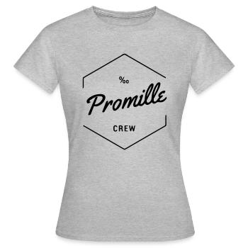promille - Frauen T-Shirt - Grau meliert - Vorne - AI Model Female 172 dark (172cm)