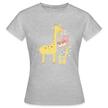 Giraffe - Frauen T-Shirt - Grau meliert - Vorne - AI Model Female 172 dark (172cm)