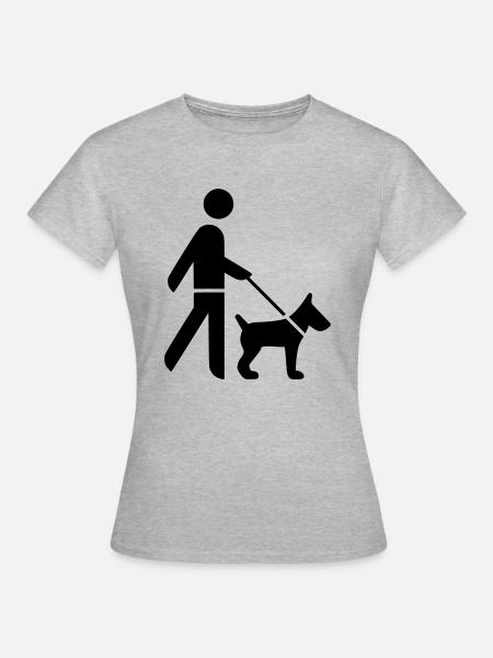 Gassi Herrchen - Frauen T-Shirt - Grau meliert