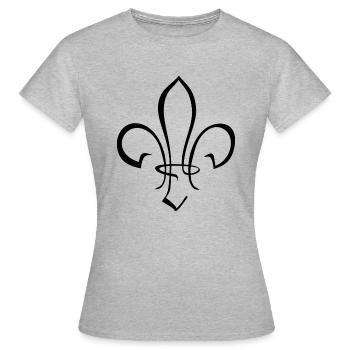 fleur de lis - Women's T-Shirt - heather grey - Front - AI Model Female 172 dark (172cm)