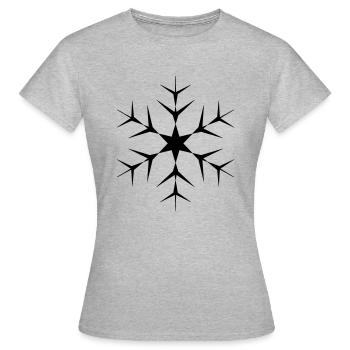 flocon de neige - T-shirt Femme - gris chiné - Devant - AI Model Female 172 dark (172cm)