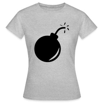 Bombe 1 - Frauen T-Shirt - Grau meliert - Vorne - AI Model Female 172 dark (172cm)