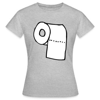 toilet paper - Women's T-Shirt - heather grey - Front - AI Model Female 172 dark (172cm)