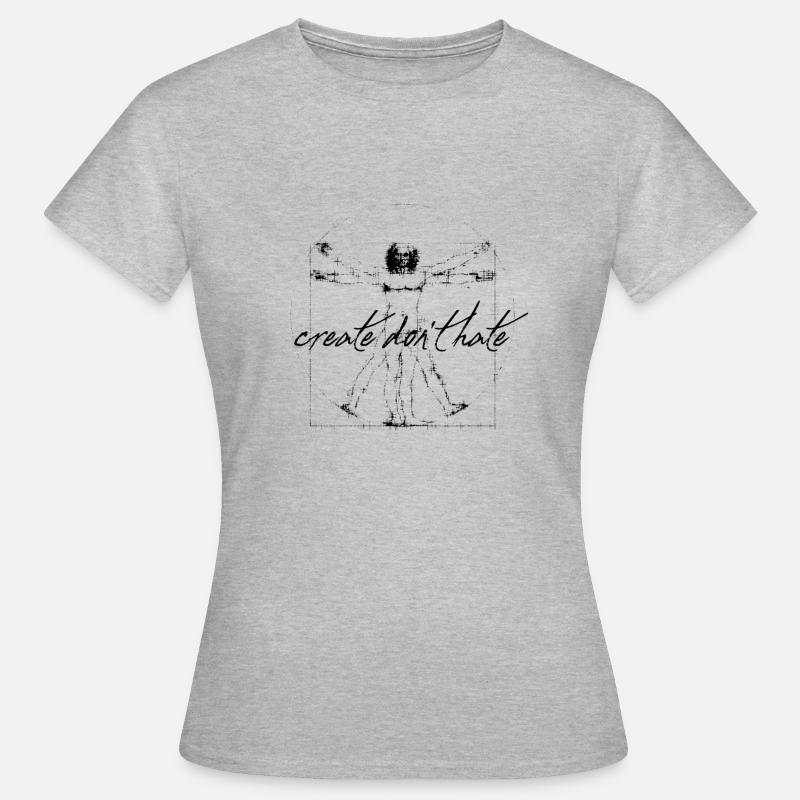 CREATE DON'T HATE - Women's T-Shirt - heather grey