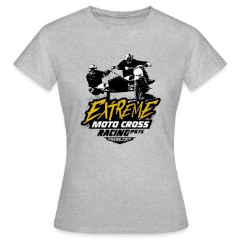 Sidecarcross - Voiture latérale Moto Cross - T-shirt Femme - gris chiné - Devant - AI Model Female 172 dark (172cm)