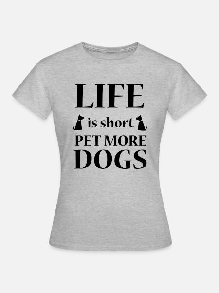 Dog Hund - Frauen T-Shirt - Grau meliert