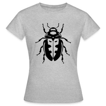 insectes coléoptères - T-shirt Femme - gris chiné - Devant - AI Model Female 172 dark (172cm)