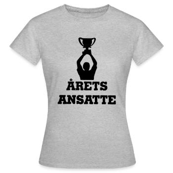 Angestellter des Jahres - Frauen T-Shirt - Grau meliert - Vorne - AI Model Female 172 dark (172cm)