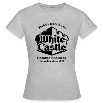 pablo escobar - T-shirt Femme - gris chiné - Devant - AI Model Female 172 dark (172cm)