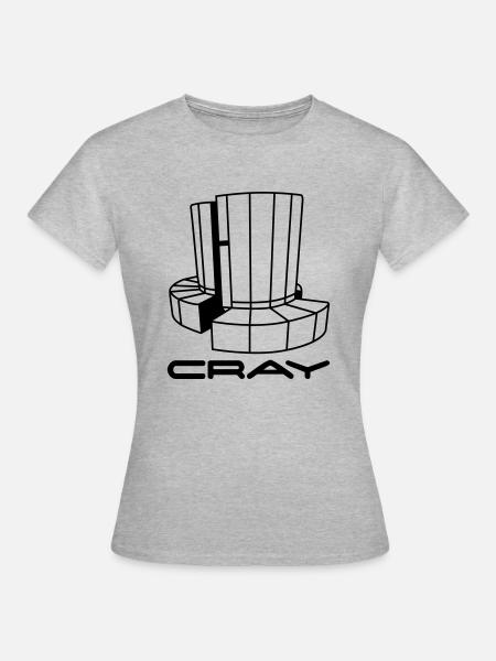 Cray Computer - Frauen T-Shirt - Grau meliert