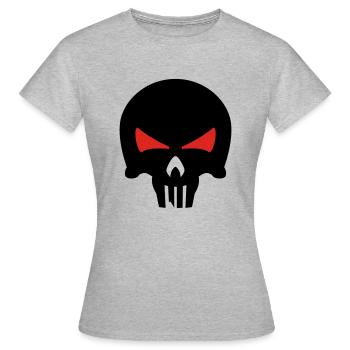 bone head - Frauen T-Shirt - Grau meliert - Vorne - AI Model Female 172 dark (172cm)
