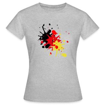Football Allemagne Champion du monde Fan de la Coupe du monde - T-shirt Femme - gris chiné - Devant - AI Model Female 172 dark (172cm)