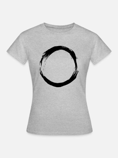 CIRCLE - Frauen T-Shirt - Grau meliert