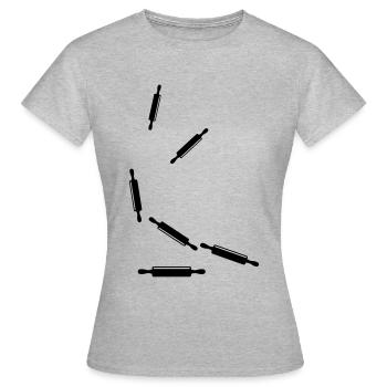 Rouleau à pâtisserie de cuisine - T-shirt Femme - gris chiné - Devant - AI Model Female 172 dark (172cm)