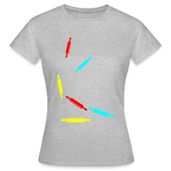 Rouleau à pâtisserie de cuisine - T-shirt Femme - gris chiné - Devant - AI Model Female 172 dark (172cm)