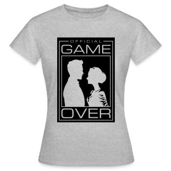 Hochzeitspaar Game Over Brautpaar Jga - Frauen T-Shirt - Grau meliert - Vorne - AI Model Female 172 dark (172cm)