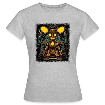 happy humour sagesse animal tshirt cadavre - T-shirt Femme - gris chiné - Devant - AI Model Female 172 dark (172cm)