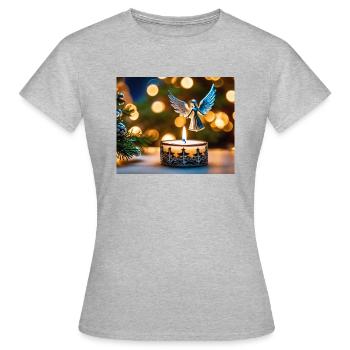 flying angel - Frauen T-Shirt - Grau meliert - Vorne - AI Model Female 172 dark (172cm)