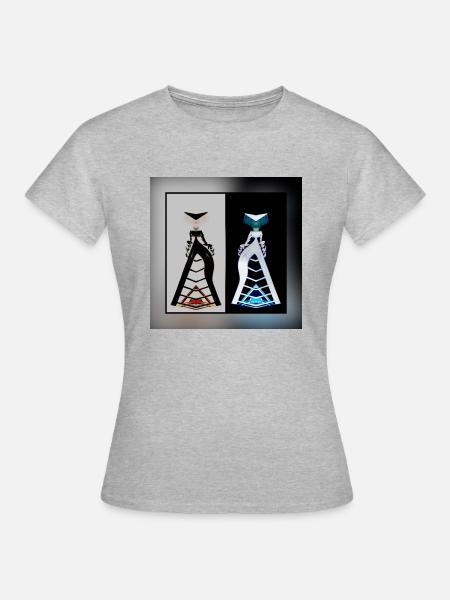 Dance in Two - Frauen T-Shirt - Grau meliert