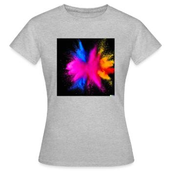Explosion de couleurs - T-shirt Femme - gris chiné - Devant - AI Model Female 172 dark (172cm)
