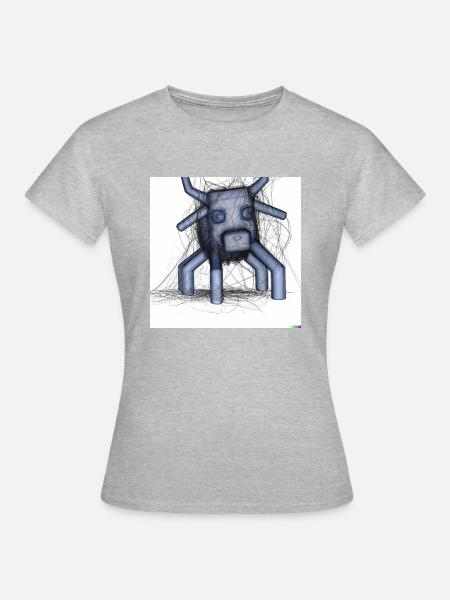 Crazy Doge - Frauen T-Shirt - Grau meliert
