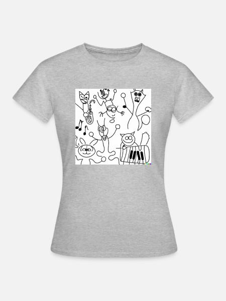 Kunst - Frauen T-Shirt - Grau meliert