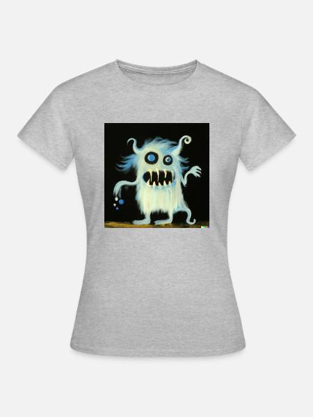 Monster - Frauen T-Shirt - Grau meliert