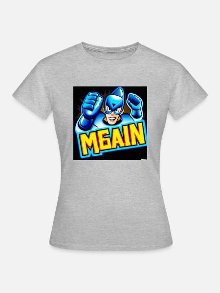 COMIC STAR MEGA MAN - Frauen T-Shirt - Grau meliert