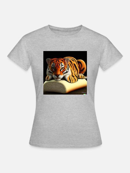 Fühl den Tiger in dir - Frauen T-Shirt - Grau meliert