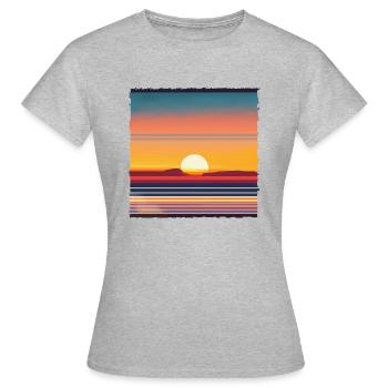 Horizont Flamboyant - Frauen T-Shirt - Grau meliert - Vorne - AI Model Female 172 dark (172cm)