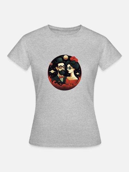 Stellar Gentleman & Lady - Frauen T-Shirt - Grau meliert