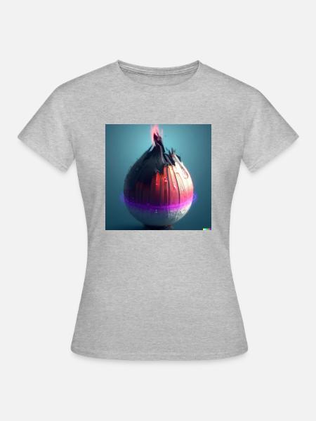 Space Onion - Frauen T-Shirt - Grau meliert
