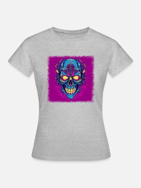 black gift love drawing fingers - Frauen T-Shirt - Grau meliert