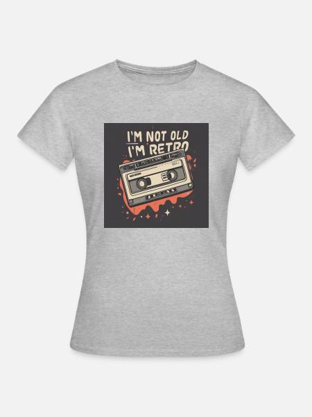 Retro-Kassettenspieler - Frauen T-Shirt - Grau meliert