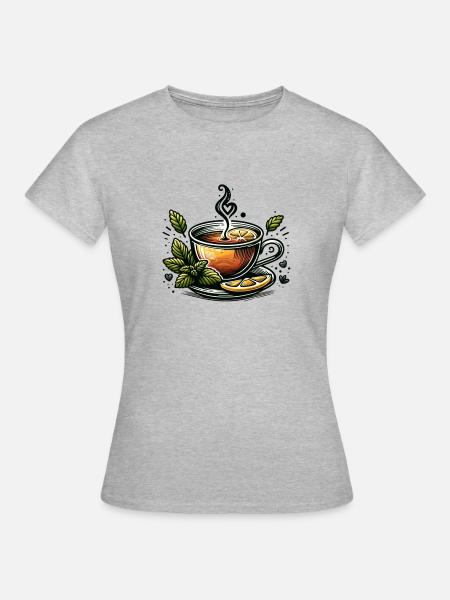 Tee - Frauen T-Shirt - Grau meliert