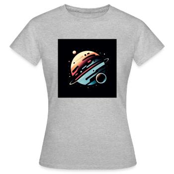 Élégance cosmique - T-shirt Femme - gris chiné - Devant - AI Model Female 172 dark (172cm)