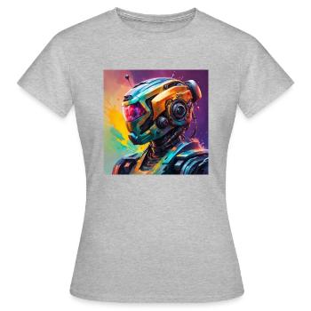 Affiche Cyborg - T-shirt Femme - gris chiné - Devant - AI Model Female 172 dark (172cm)