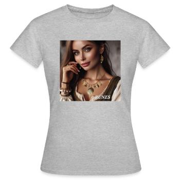 Runen - Frauen T-Shirt - Grau meliert - Vorne - AI Model Female 172 dark (172cm)